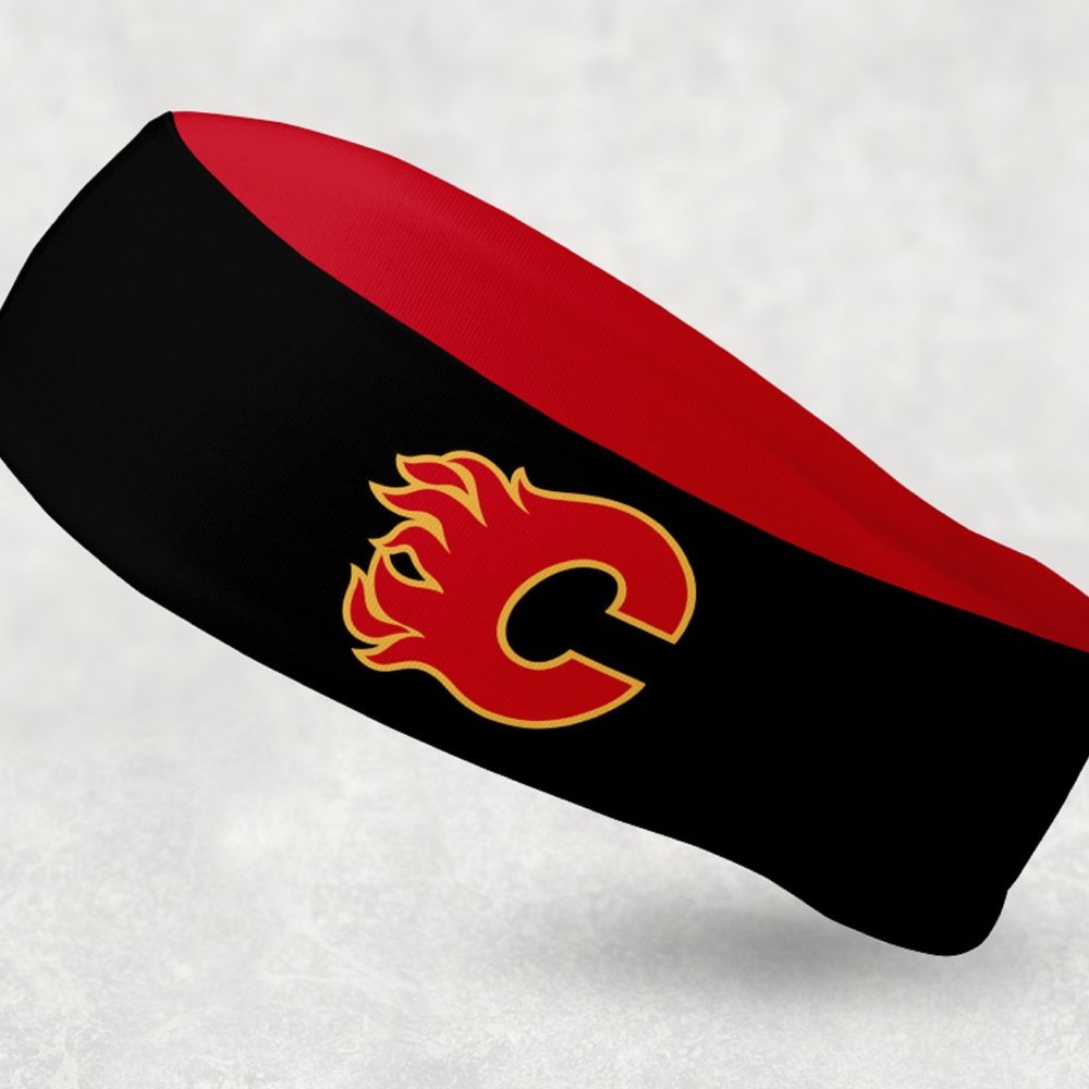 2 Pack - NEW - Reversible Calgary Flames Headband